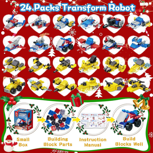 英美直送 Transform Robot Building Blocks 聖誕倒數日曆 兒童款 聖誕快樂特輯 聖誕倒數日曆A 不參與$900免運 滿$900可加$25免運 Christmas Advent Calendars 2025