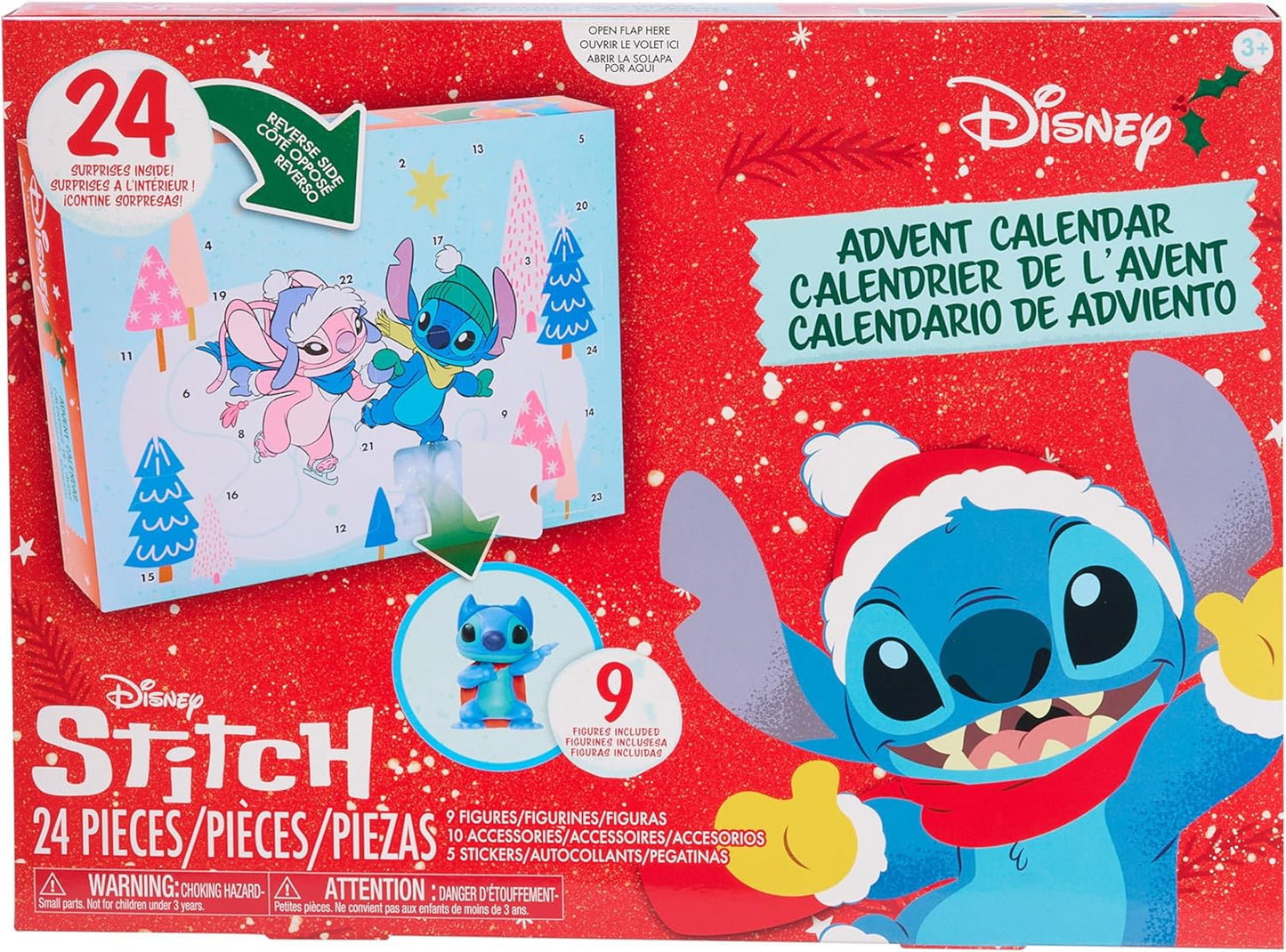英美直送 Disney Stitch 聖誕倒數日曆 兒童款 聖誕快樂特輯 聖誕倒數日曆A 不參與$900免運 滿$900可加$25免運 Christmas Advent Calendars 2025