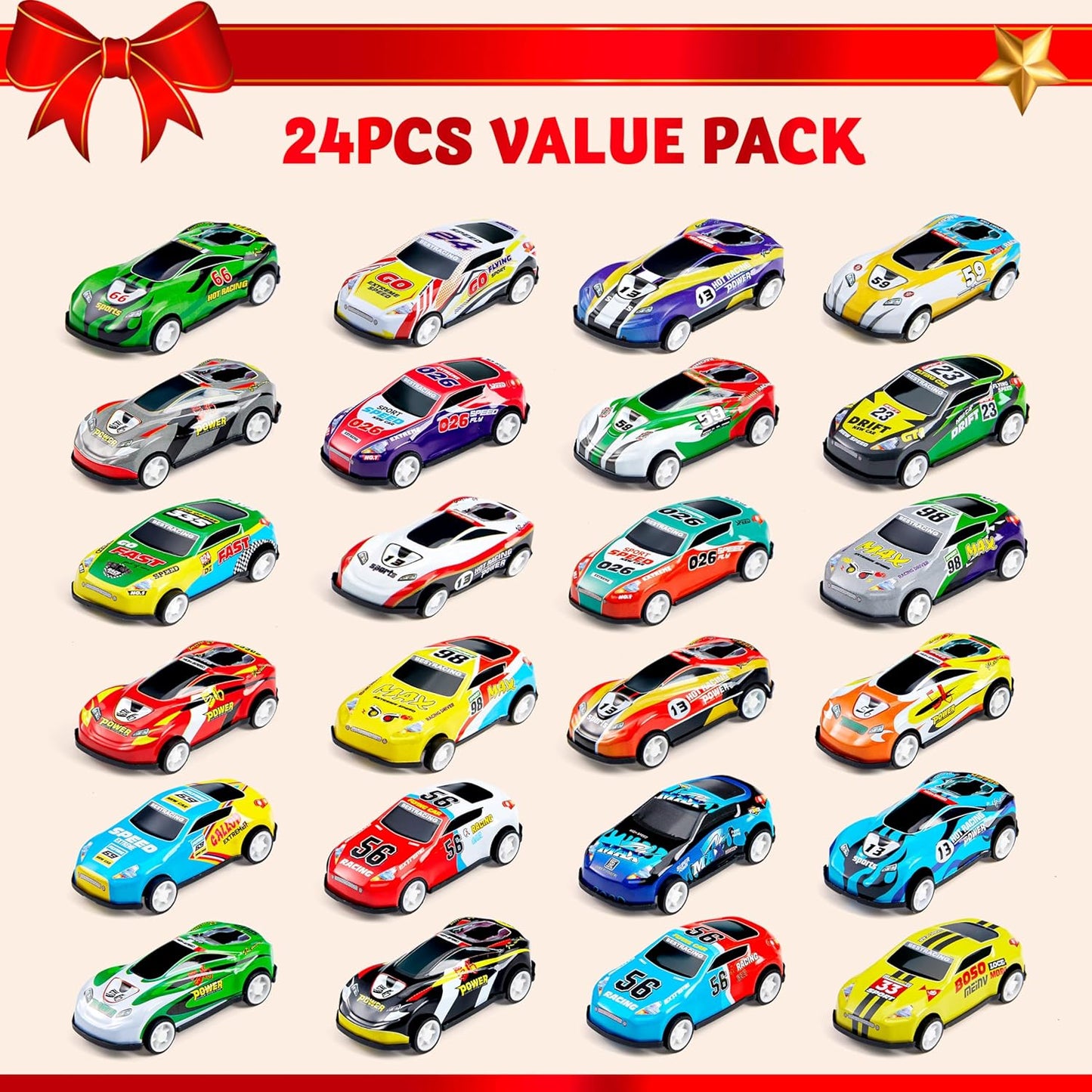 英美直送 Pull Back Vehicles 回力車 聖誕倒數日曆 兒童款 聖誕快樂特輯 聖誕倒數日曆A 不參與$900免運 滿$900可加$25免運 Christmas Advent Calendars 2025