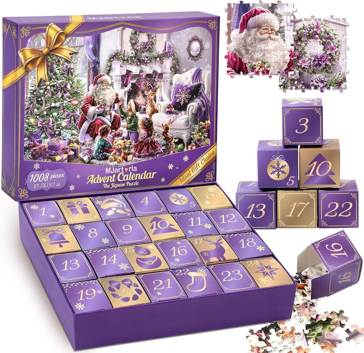 英美直送 Jigsaw Puzzles Purple Xmas 聖誕倒數日曆 大人款/兒童款 聖誕快樂特輯 聖誕倒數日曆A 不參與$900免運 滿$900可加$25免運 Christmas Advent Calendars 2025