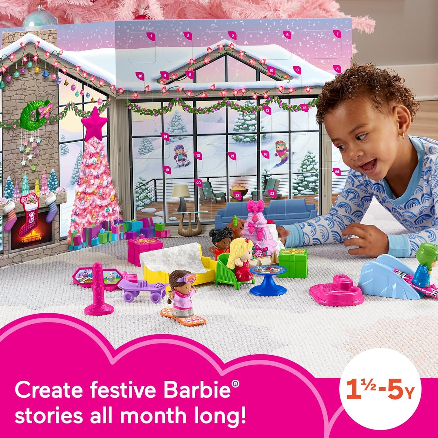 英美直送 Fisher-Price Little People Barbie Toddler Toy 聖誕倒數日曆 兒童款 聖誕快樂特輯 聖誕倒數日曆A 不參與$900免運 滿$900可加$25免運 Christmas Advent Calendars 2025