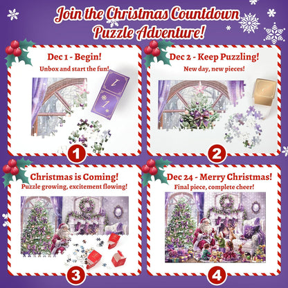 英美直送 Jigsaw Puzzles Purple Xmas 聖誕倒數日曆 大人款/兒童款 聖誕快樂特輯 聖誕倒數日曆A 不參與$900免運 滿$900可加$25免運 Christmas Advent Calendars 2025
