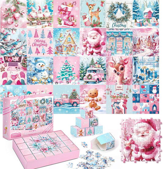 英美直送 Jigsaw Puzzles Pink Xmas 聖誕倒數日曆 大人款/兒童款 聖誕快樂特輯 聖誕倒數日曆A 不參與$900免運 滿$900可加$25免運 Christmas Advent Calendars 2025