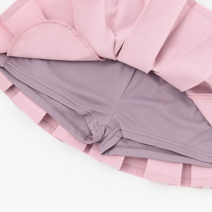 日本童裝 Ly# mine 百摺短裙 100-150cm 女童款 冬季 SKIRTS 聖誕紅/新年紅