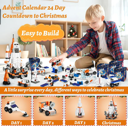 日英美直送 Space Rocket Building Set Advent Calendar 聖誕倒數日曆 兒童款 聖誕快樂特輯 不參與$900免運 滿$900可加$25免運到順豐站/智能櫃 Christmas Advent Calendars 2026