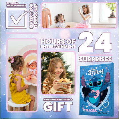 英美直送 Disney Stitch Hair Accessories 聖誕倒數日曆 兒童款 聖誕快樂特輯 聖誕倒數日曆A 不參與$900免運 滿$900可加$25免運 Christmas Advent Calendars 2025
