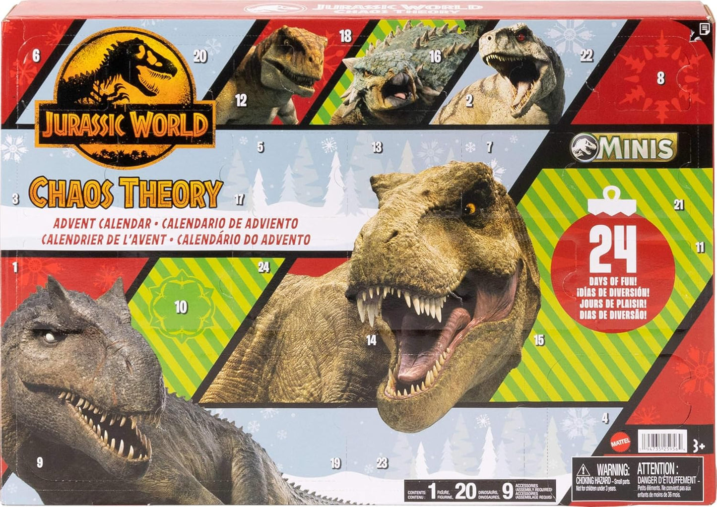 英美直送 Mattel Jurassic World: Chaos Theory  聖誕倒數日曆 兒童款 聖誕快樂特輯 聖誕倒數日曆A 不參與$900免運 滿$900可加$25免運 Christmas Advent Calendars 2025