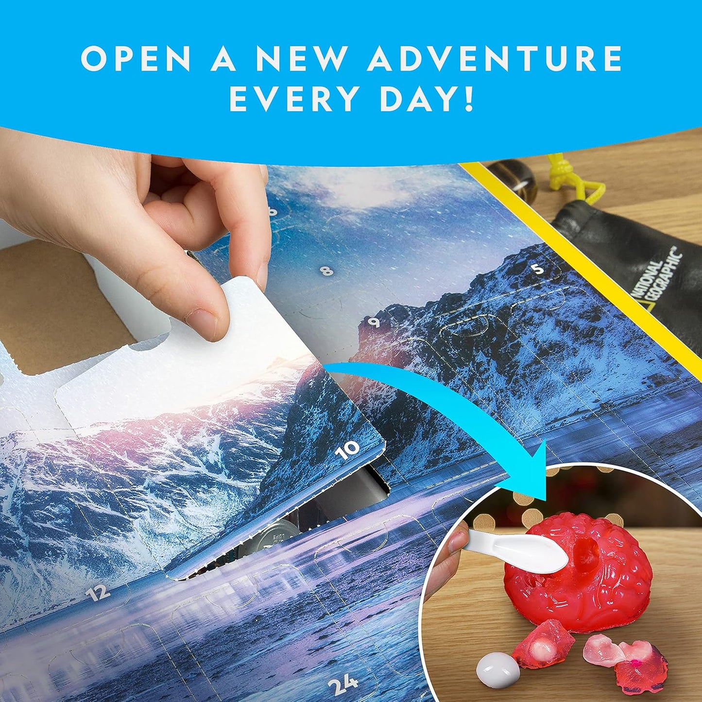 英美直送 NATIONAL GEOGRAPHIC Science Kit & Rock Collection 聖誕倒數日曆 兒童款 聖誕快樂特輯 聖誕倒數日曆A 不參與$900免運 滿$900可加$25免運 Christmas Advent Calendars 2025