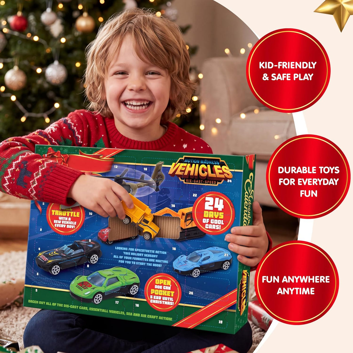 日英美直送 Vehicles Toys Advent Calendar 聖誕倒數日曆 兒童款 聖誕快樂特輯 不參與$900免運 滿$900可加$25免運到順豐站/智能櫃 Christmas Advent Calendars 2026