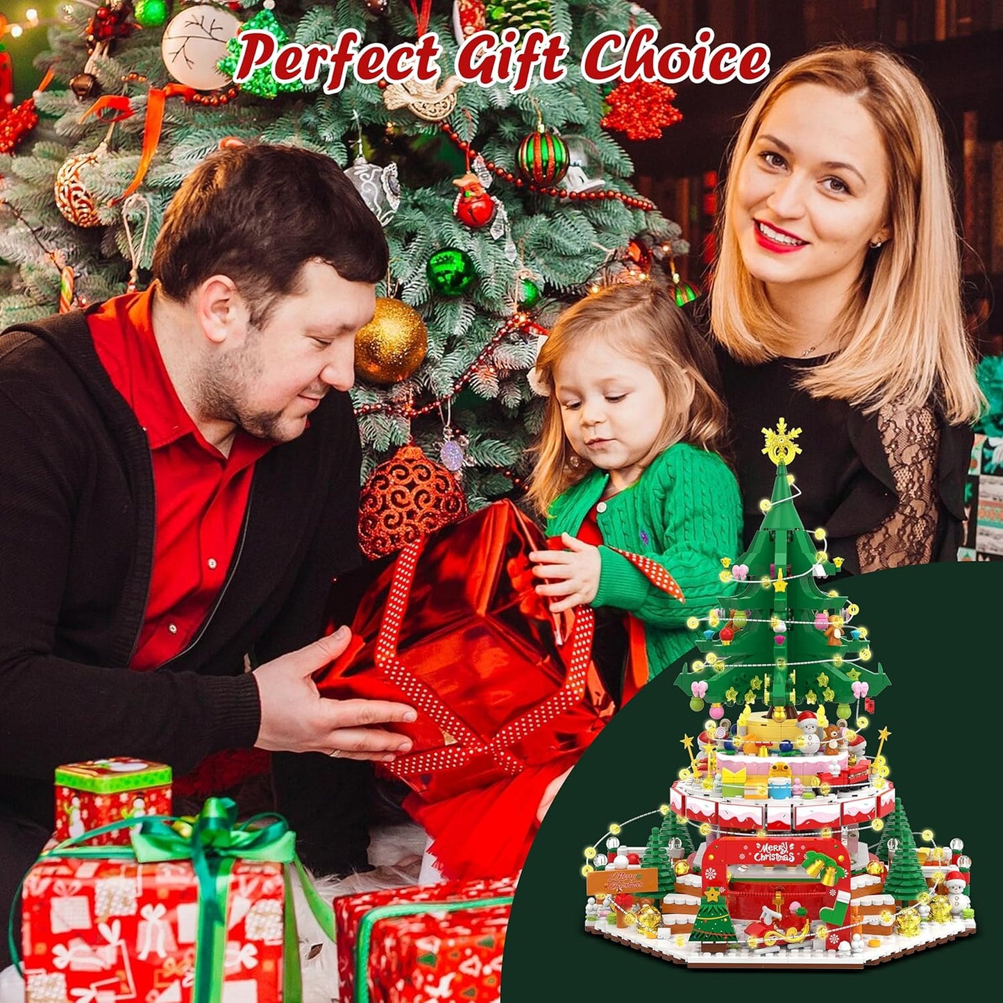 英美直送 LED Christmas Tree Paradise Building Toy Set 聖誕倒數日曆 大人款/兒童款 聖誕快樂特輯 聖誕倒數日曆A 不參與$900免運 滿$900可加$25免運 Christmas Advent Calendars 2025