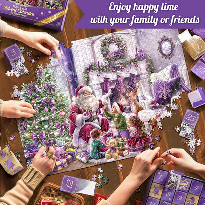 英美直送 Jigsaw Puzzles Purple Xmas 聖誕倒數日曆 大人款/兒童款 聖誕快樂特輯 聖誕倒數日曆A 不參與$900免運 滿$900可加$25免運 Christmas Advent Calendars 2025
