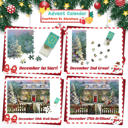英美直送 Jigsaw Puzzles Christmas House 聖誕倒數日曆 大人款/兒童款 聖誕快樂特輯 聖誕倒數日曆A 不參與$900免運 滿$900可加$25免運 Christmas Advent Calendars 2025