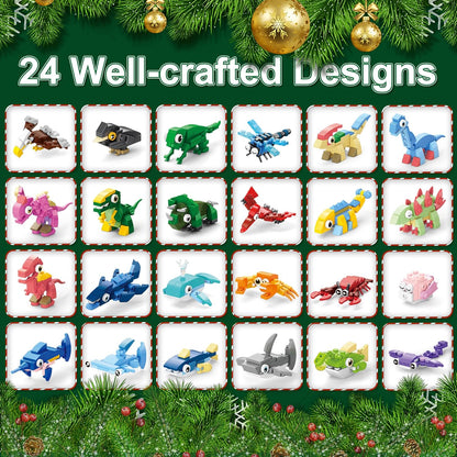 英美直送 Dinosaur Toy Kit Building Blocks 聖誕倒數日曆 兒童款 聖誕快樂特輯 聖誕倒數日曆A 不參與$900免運 滿$900可加$25免運 Christmas Advent Calendars 2025