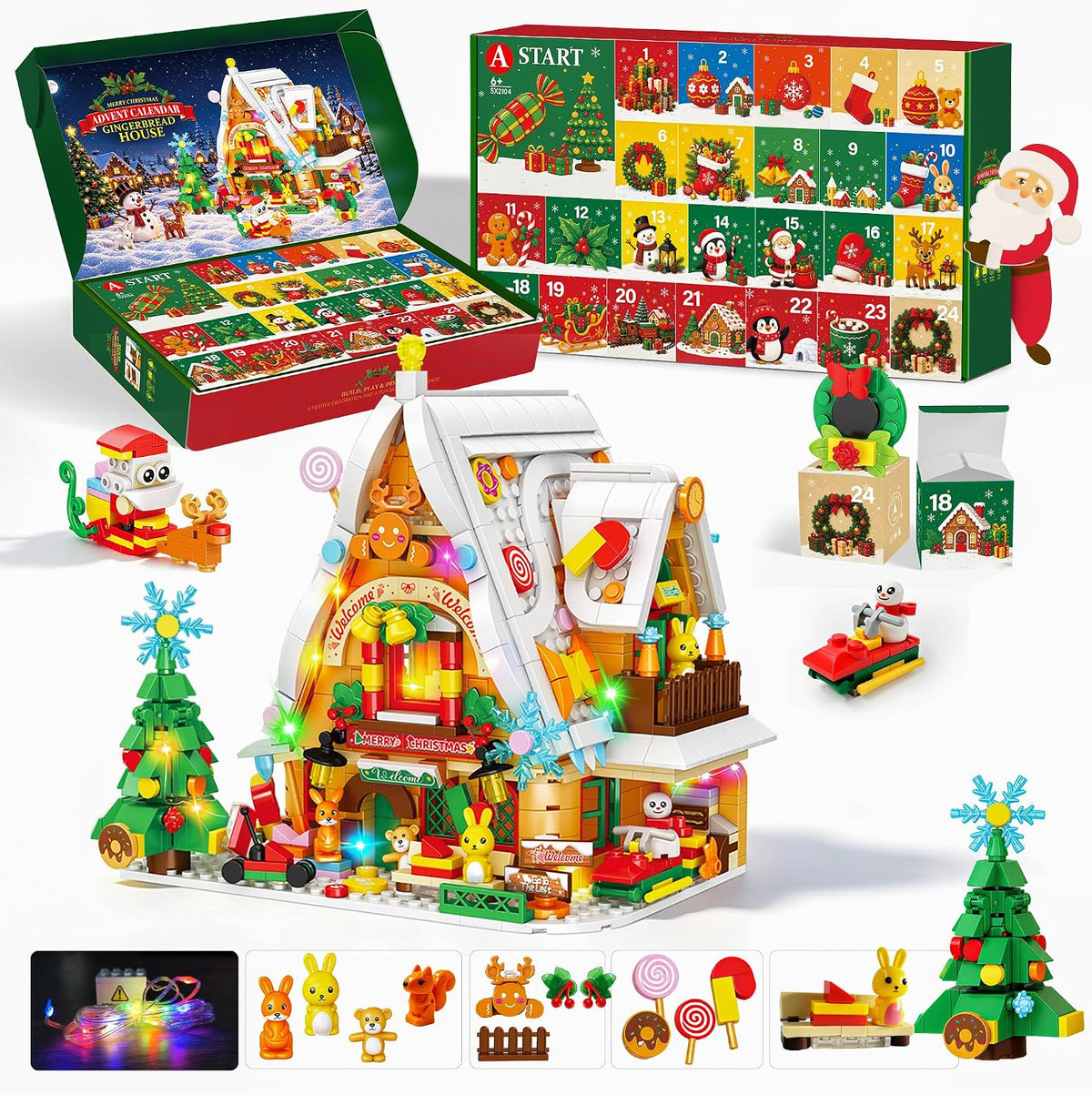 日英美直送 LED Gingerbread House Building Toy Advent Calendar 聖誕倒數日曆 大人款/兒童款 聖誕快樂特輯 不參與$900免運 滿$900可加$25免運到順豐站/智能櫃 Christmas Advent Calendars 2026