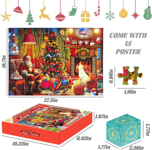 英美直送 Jigsaw Puzzles Fireplace 聖誕倒數日曆 大人款/兒童款 聖誕快樂特輯 聖誕倒數日曆A 不參與$900免運 滿$900可加$25免運 Christmas Advent Calendars 2025