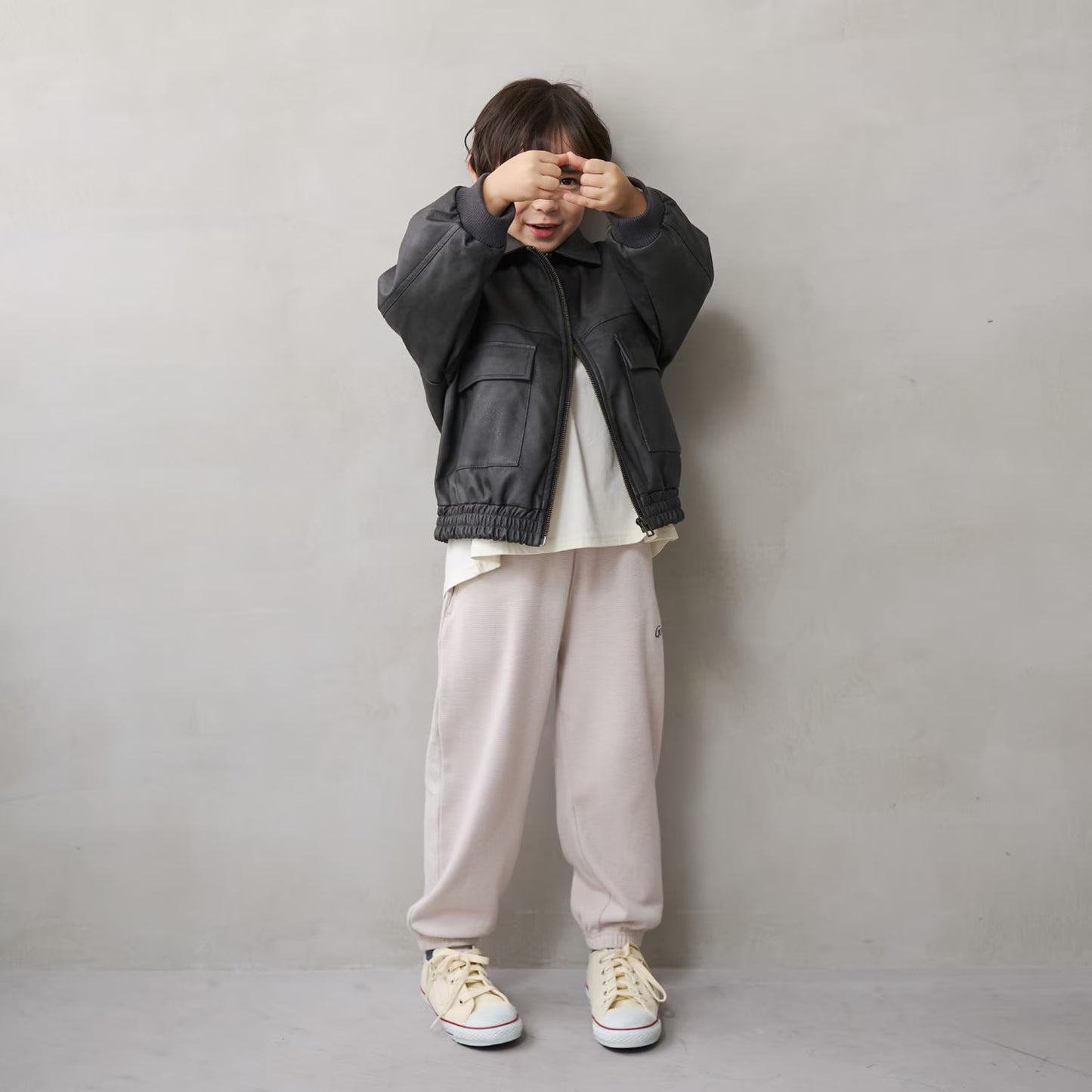 日本童裝 b・R# 仿皮皮褸外套 110-140cm 男童款 冬季(適合初秋、香港平均溫度、寒冷天氣）OUTERWEAR 【日本預售：2026年9月中旬】