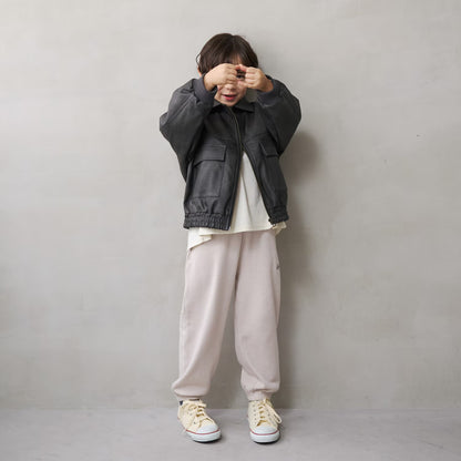 日本童裝 b・R# 仿皮皮褸外套 110-140cm 男童款 冬季(適合初秋、香港平均溫度、寒冷天氣）OUTERWEAR 【日本預售：2026年9月中旬】