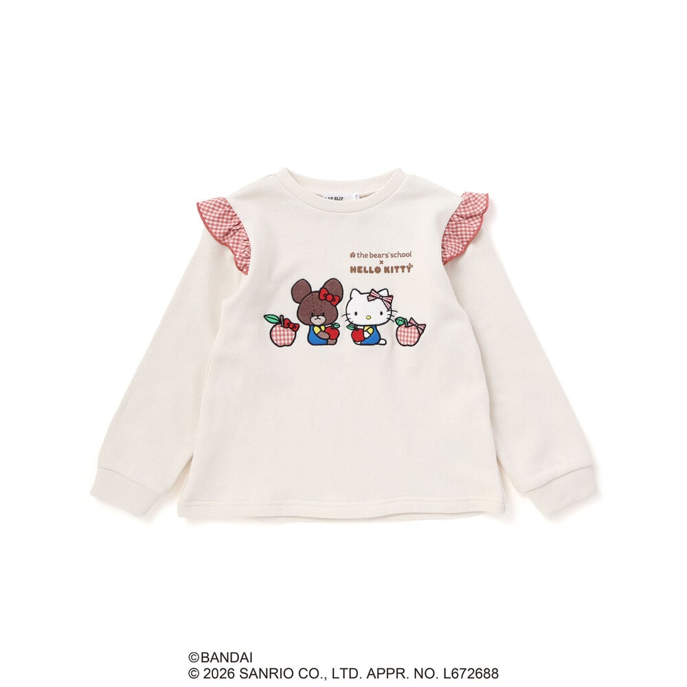 日本童裝 Slap Slip x Sanrio x 小熊學校 荷葉邊肩袖上衣 80-130cm 女童款 秋季 TOPS 其他品牌童裝 聖誕紅/新年紅