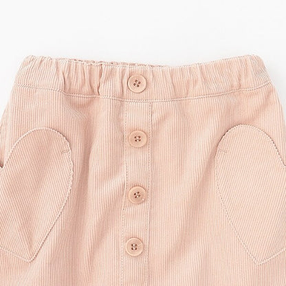 日本童裝 Ly# mine 心型口袋燈芯絨裙褲 100-150cm 女童款 秋季 PANTS
