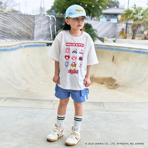 日本童裝 X-girl HELLO KITTY 50th 圖領上衣 90-140cm 女童款 夏季 TOPS