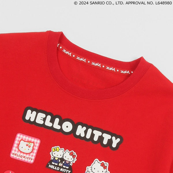 日本童裝 X-girl HELLO KITTY 50th 圖領上衣 90-140cm 女童款 夏季 TOPS