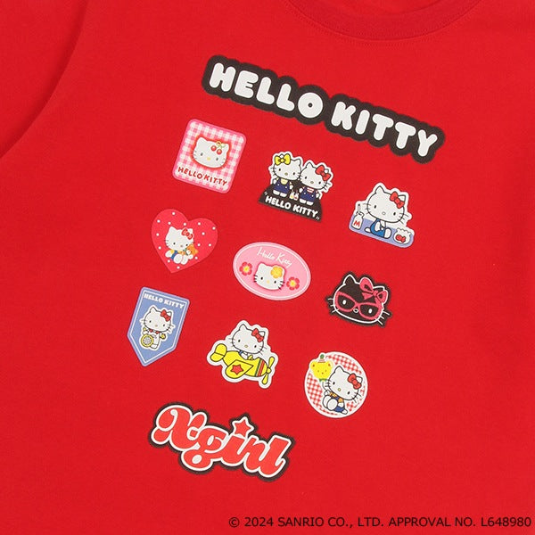 日本童裝 X-girl HELLO KITTY 50th 圖領上衣 90-140cm 女童款 夏季 TOPS