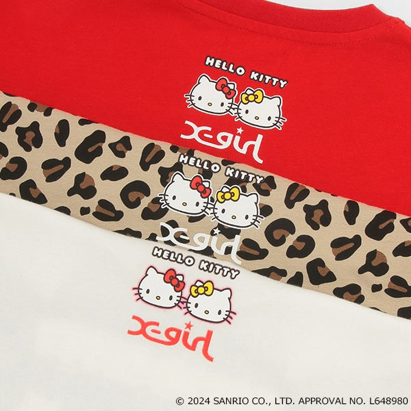 日本童裝 X-girl HELLO KITTY 50th 圖領上衣 90-140cm 女童款 夏季 TOPS