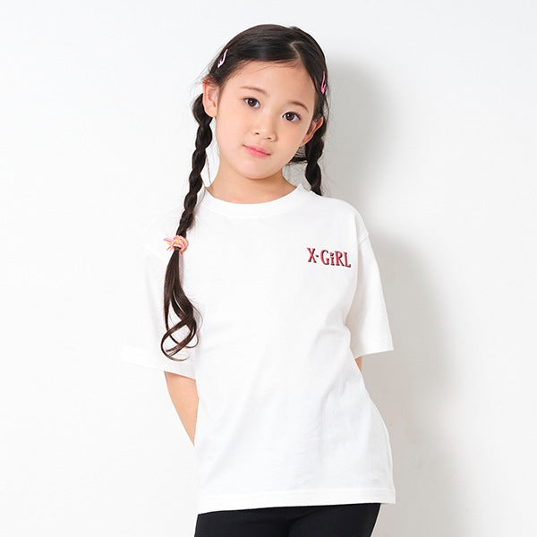 日本童裝 X-girl 豹紋LOGO背面印花上衣 80-140cm 女童款 夏季 TOPS