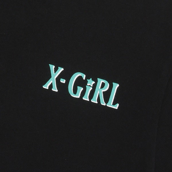 日本童裝 X-girl 豹紋LOGO背面印花上衣 80-140cm 女童款 夏季 TOPS