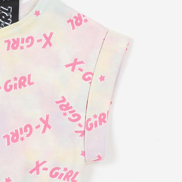 日本童裝 X-girl 扎染LOGO套裝 90-140cm 女童款 夏季 TOPS SKIRTS