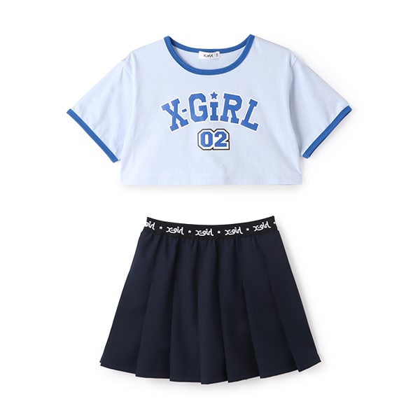 日本童裝 X-girl Stages 上衣短裙套裝 80-140cm 女童款 春季 TOPS SKIRTS