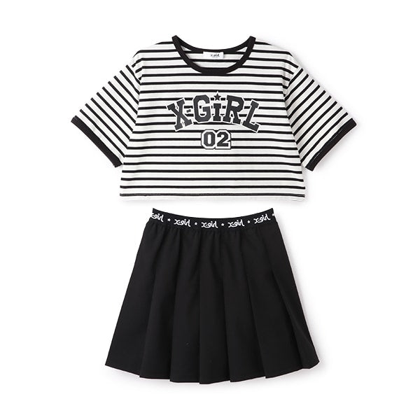 日本童裝 X-girl Stages 上衣短裙套裝 80-140cm 女童款 春季 TOPS SKIRTS