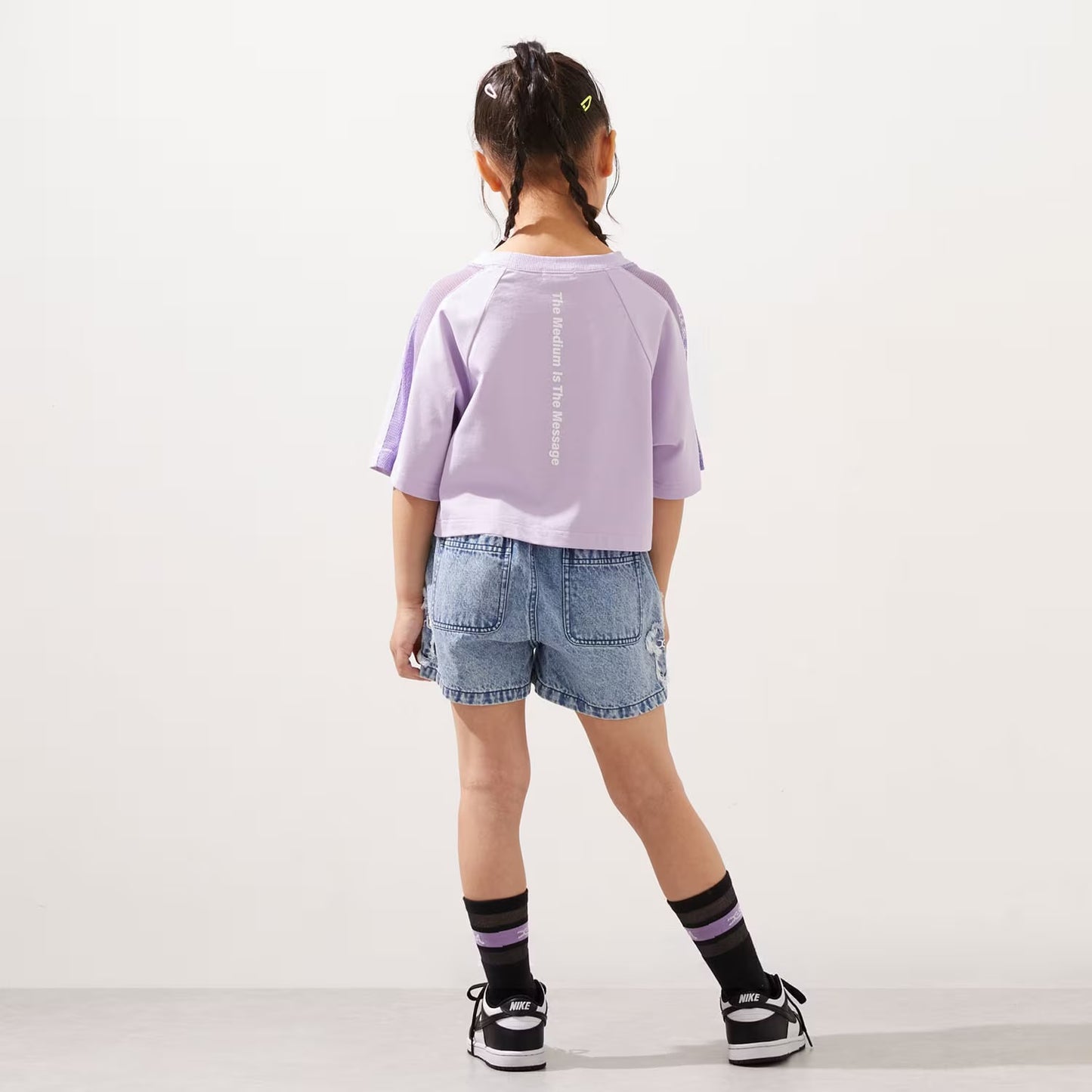 日本童裝 X-girl Stages 星星貼花牛仔短褲 90-140cm 女童款 夏季 PANTS