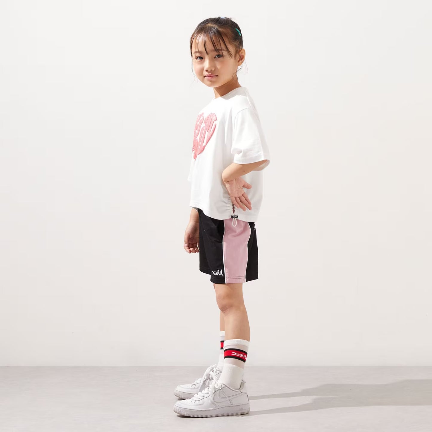 日本童裝 X-girl Stages 印花運動短褲 90-140cm 女童款 夏季 PANTS