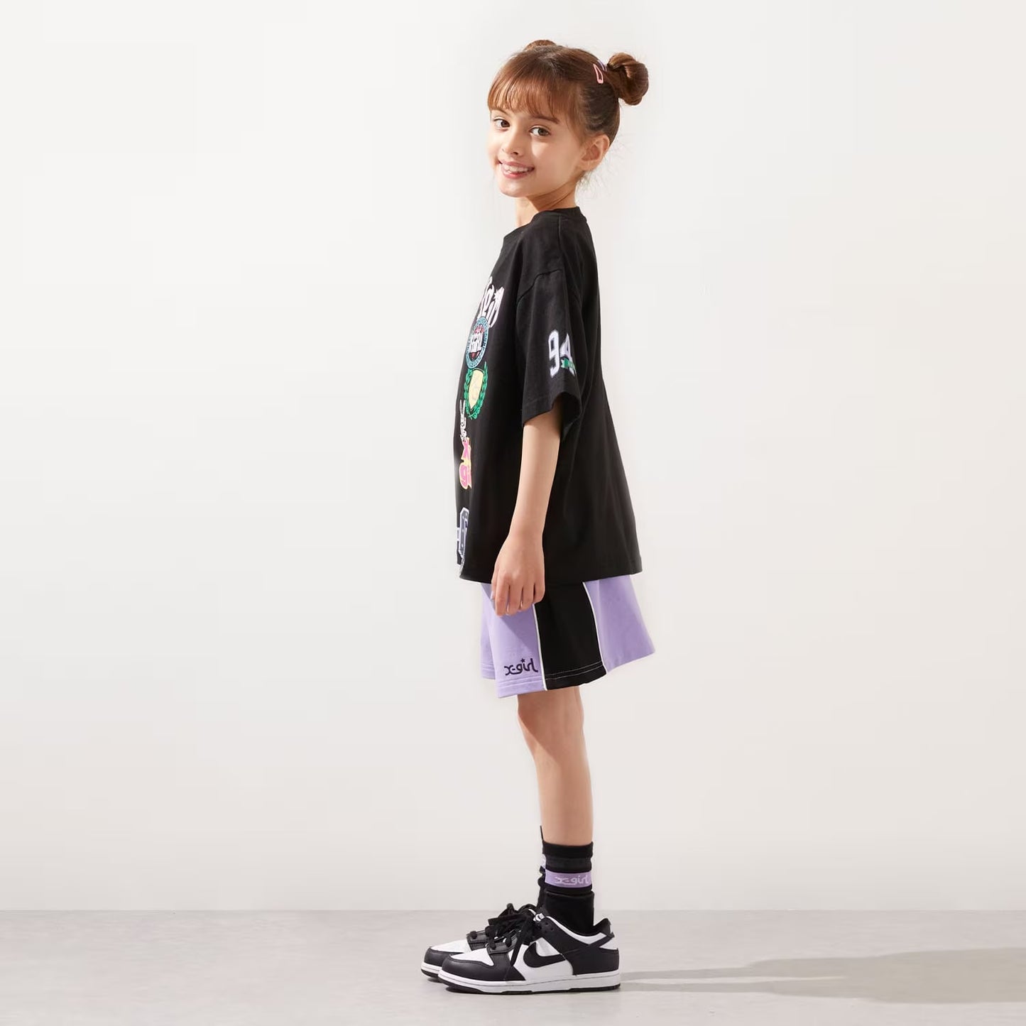 日本童裝 X-girl Stages 印花運動短褲 90-140cm 女童款 夏季 PANTS