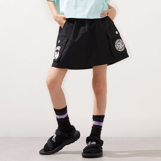 日本童裝 X-girl Stages 刺繡工裝裙 100-140cm 女童款 夏季 SKIRTS