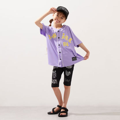 日本童裝 X-girl Stages 印花5分長緊身褲 80-140cm 女童款 夏季 PANTS