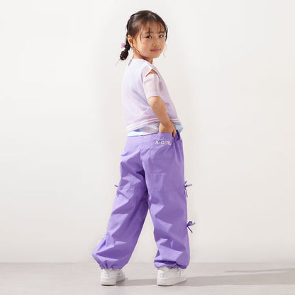 日本童裝 X-girl Stages 防UV 開衩工裝褲 90-140cm 女童款 夏季 PANTS