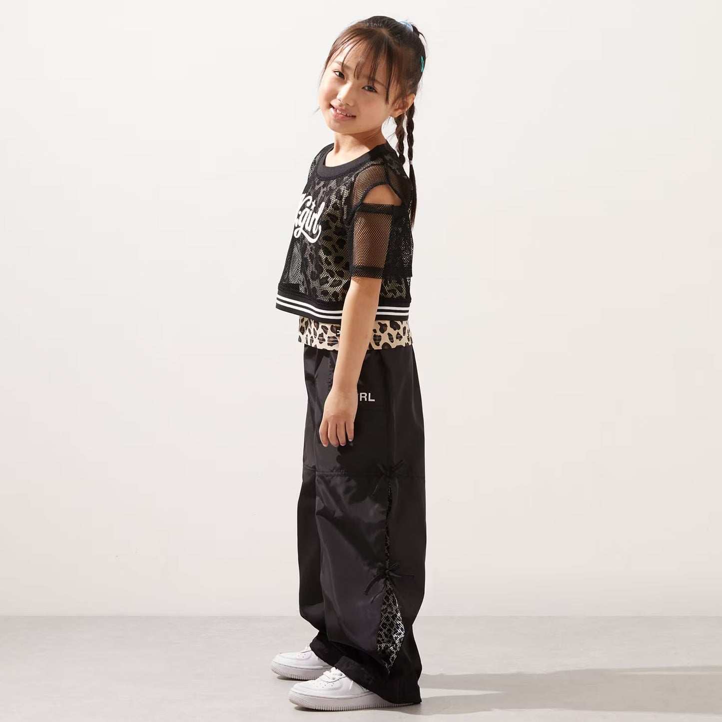 日本童裝 X-girl Stages 防UV 開衩工裝褲 90-140cm 女童款 夏季 PANTS