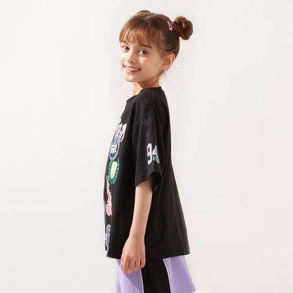 日本童裝 X-girl Stages 防UV 接觸冷感 印花短袖上衣 80-140cm 女童款 夏季 TOPS
