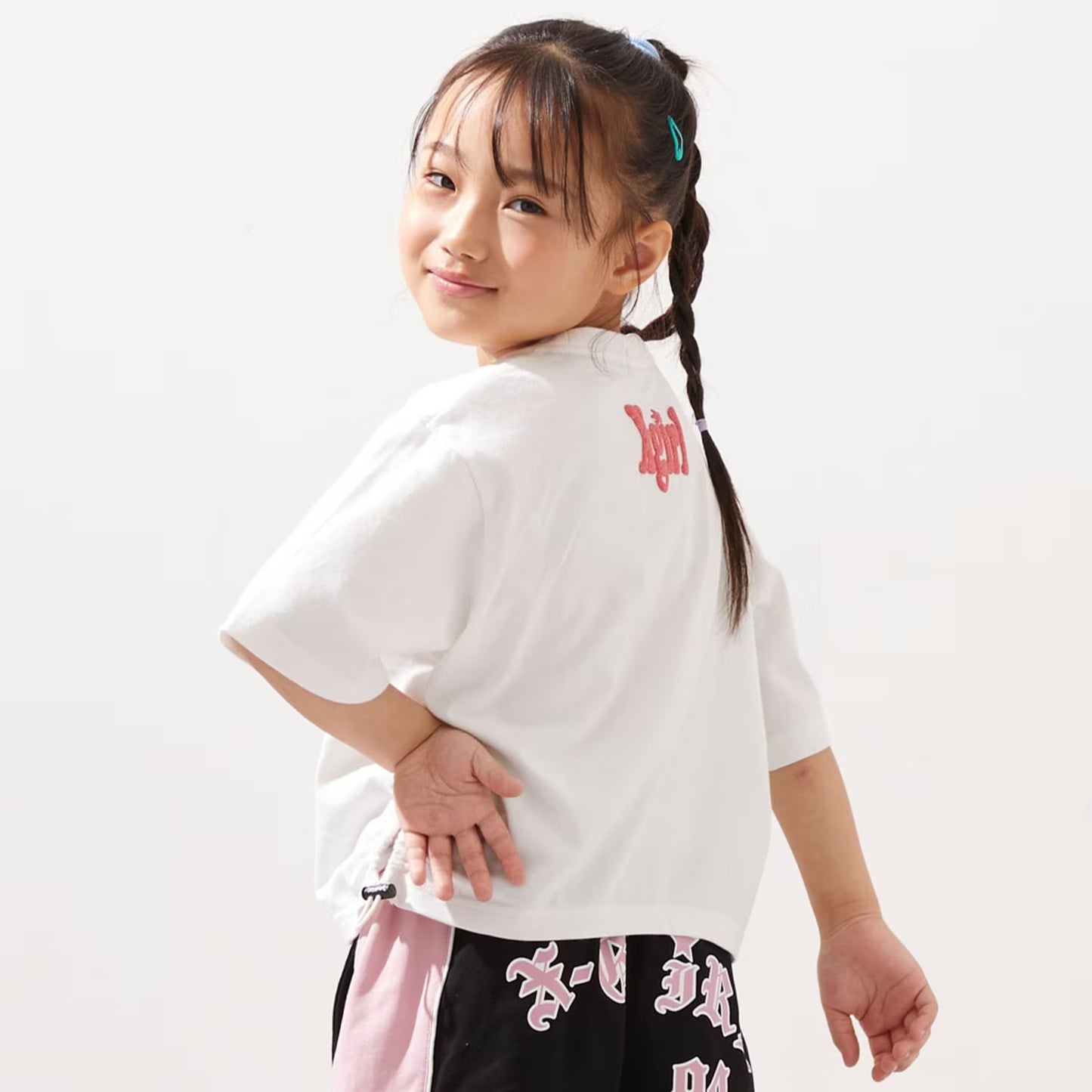 日本童裝 X-girl Stages 防UV 接觸冷感 泡沫印花上衣 90-140cm 女童款 夏季 TOPS