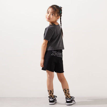 日本童裝 X-girl Stages 夜光 露肩印花上衣 90-140cm 女童款 夏季 TOPS