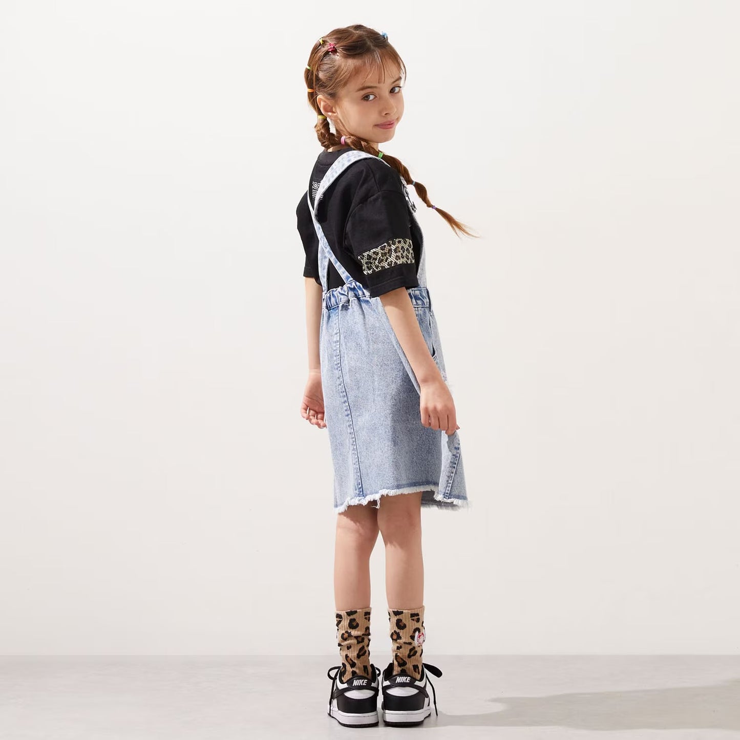 日本童裝 X-girl Stages 刺繡背帶連身裙 90-140cm 女童款 夏季 DRESSES