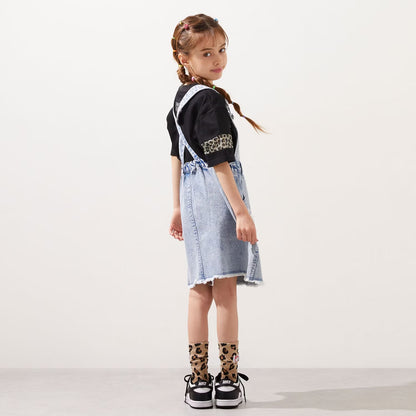 日本童裝 X-girl Stages 刺繡背帶連身裙 90-140cm 女童款 夏季 DRESSES