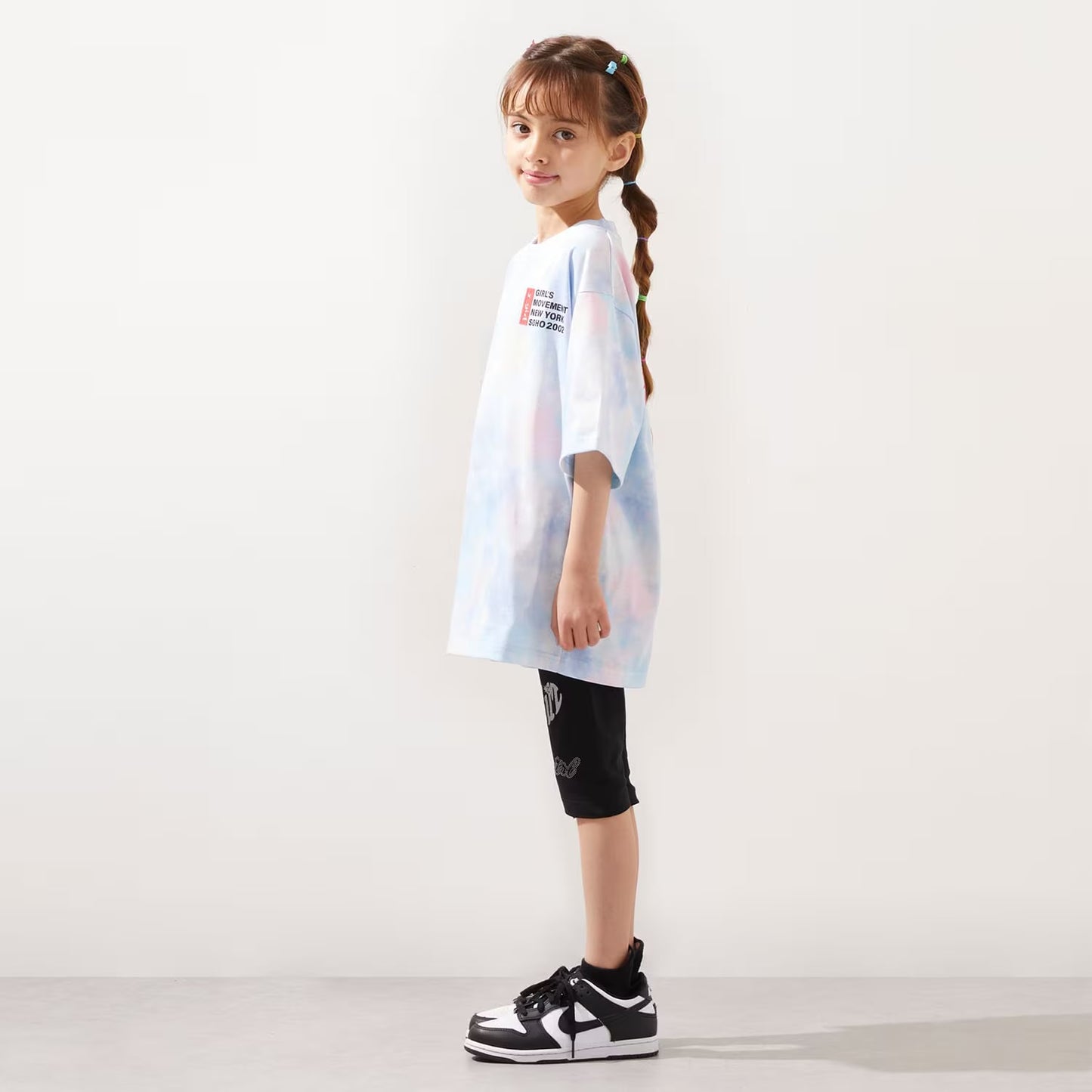 日本童裝 X-girl Stages 防UV 泡沫LOGO扎染印花連身裙 80-140cm 女童款 夏季 TOPS