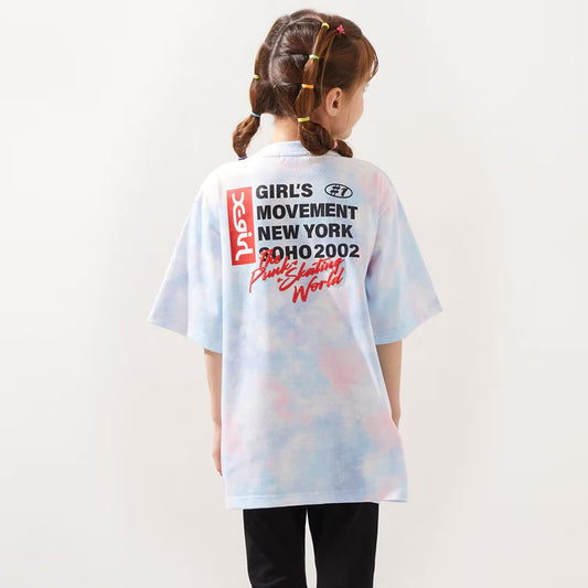 日本童裝 X-girl Stages 防UV 泡沫LOGO扎染印花連身裙 80-140cm 女童款 夏季 TOPS