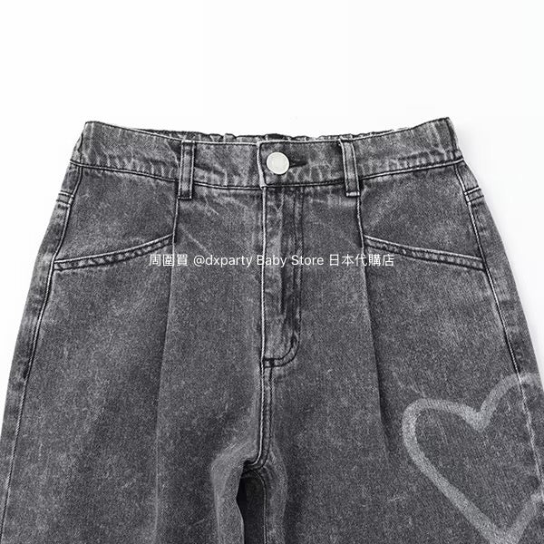 Lovetoxic Japanese children's clothing dark pattern jeans 140-170cm girls summer PANTS 