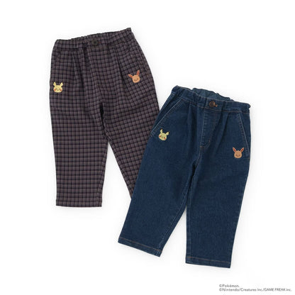日本童裝 pe#main x【monpoke】編織休閒長褲 80-120cm 男童款/女童款 秋季 PANTS