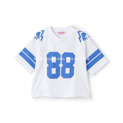 Japanese children's clothing mini #ML anti-fouling series waterproof series sports tops 90-140cm boys'/girls' summer TOPS 