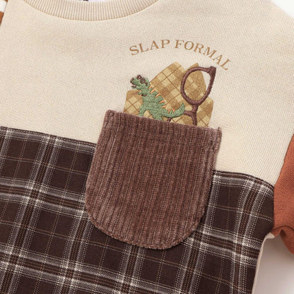 日本童裝  SLAP SLIP 拼接衛衣 80-130cm 男童款 冬季 TOPS